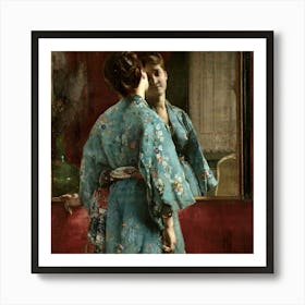 Woman In A Kimono 4 Art Print