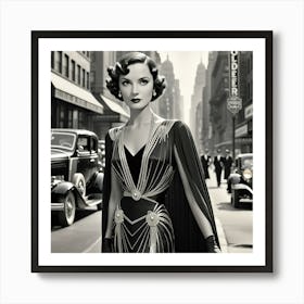 Woman In A Dress Art Print