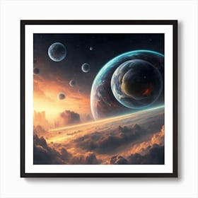 Space Painting 1 Art Print