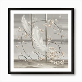 White Feathers 5 Art Print