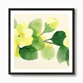 Yellow Blossoms Art Print