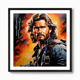 Hand Painted Escape From New York Kurt Russell 1981 480747386 Art Print