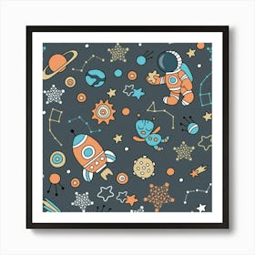 Space Wallpaper Art Print