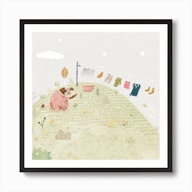 Cow Square Art Print