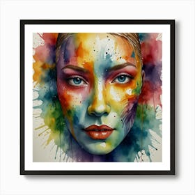 Watercolor Of A Woman 19 Art Print