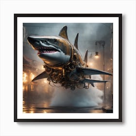 Steampunk Shark Art Print