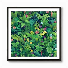 Seamless Tropical Pattern 3 Art Print