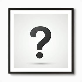 Question Mark Icon Art Print