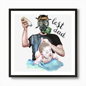 Best Dad Father's Day Art Print