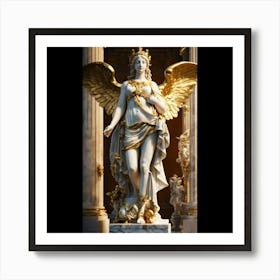 Angel Statue Art Print