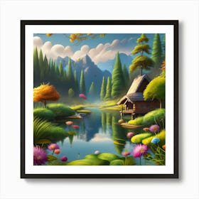 House In The Forest Art Print