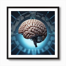 Artificial Intelligence Brain 13 Art Print