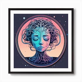 Psychedelic Woman Art Print