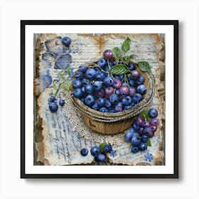 Fresh Blueberries Art Print