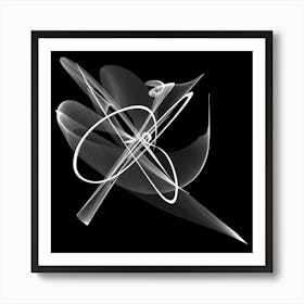 Gestural Wavy Smoke 3 Art Print