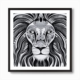 Lion Head Art Print