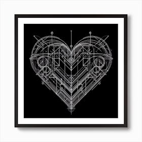 Geometric Heart Art Print