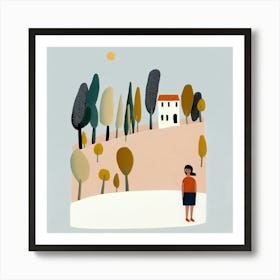 Italian Holidays, Tiny People And Illustration 1 Art Print