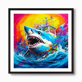 Shark attack 1 Art Print