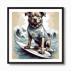 Surf Dog Art Print