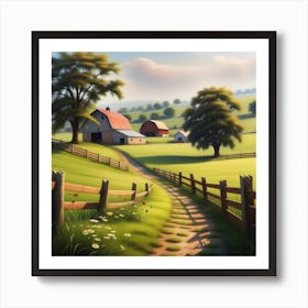 Farm Path Art Print