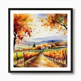 Vineyards In Tuscany 13 Art Print