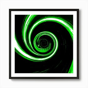 Green Spiral Art Print