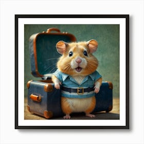 Hamster In Uniform Art Print