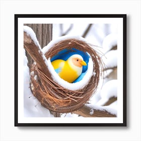 Bird In A Nest 8 Art Print