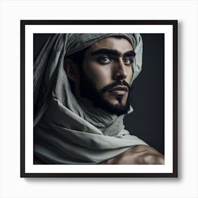 Portrait Of A Man In A Turban Art Print