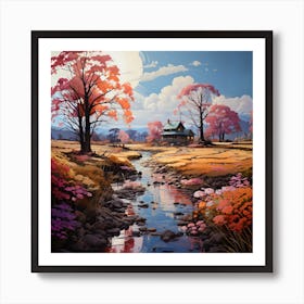 Autumn Landscape Painting Art Print