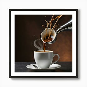 Pouring Coffee Into A Cup 5 Art Print