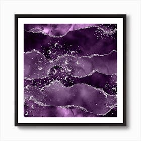 Purple Starry Agate Texture 02 1 Art Print