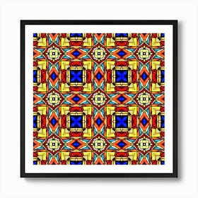 Stained Glass Pattern Texture 1 Art Print