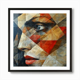 Abstract Of A Woman'S Face 3 Art Print