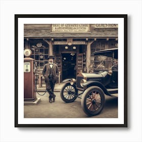 Old Fashioned Gas Station 1 Art Print