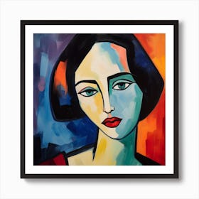 Abstract Portrait Of A Woman 4 Art Print