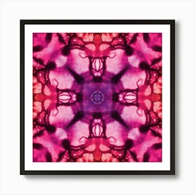 Pink Watercolor Flower Pattern Made Of Spots 4 Art Print