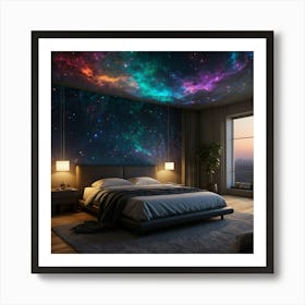 Default A Realistic Image Of A Modern Bedroom At Daylight With 0 Art Print