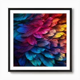 Colorful Feathers Art Print