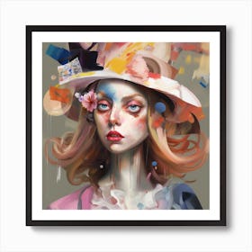 Lady In A Hat 1 Art Print