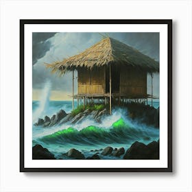 Hut On The Beach 1 Art Print