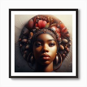 Portrait Of African Woman Art Print