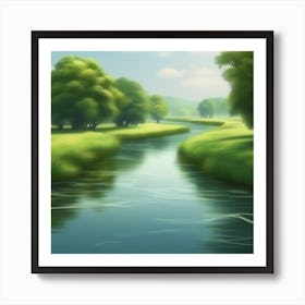 River In The Grass 15 Art Print