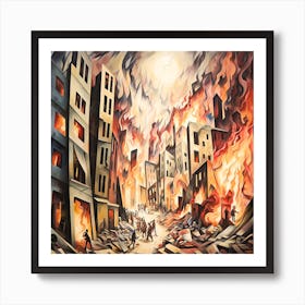 After the air-raid Art Print