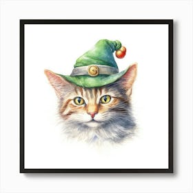 Elf Cat Portrait 3 Art Print