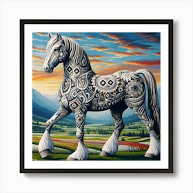 Abstract Horse 10 Art Print