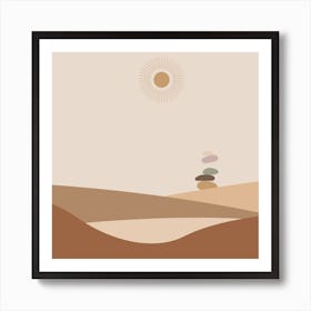 Landscape With Stones Art Print