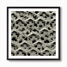 Pattern Of Hexagons Art Print