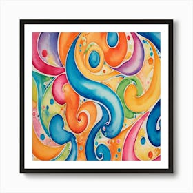 Abstract Watercolor Painting 2 Art Print